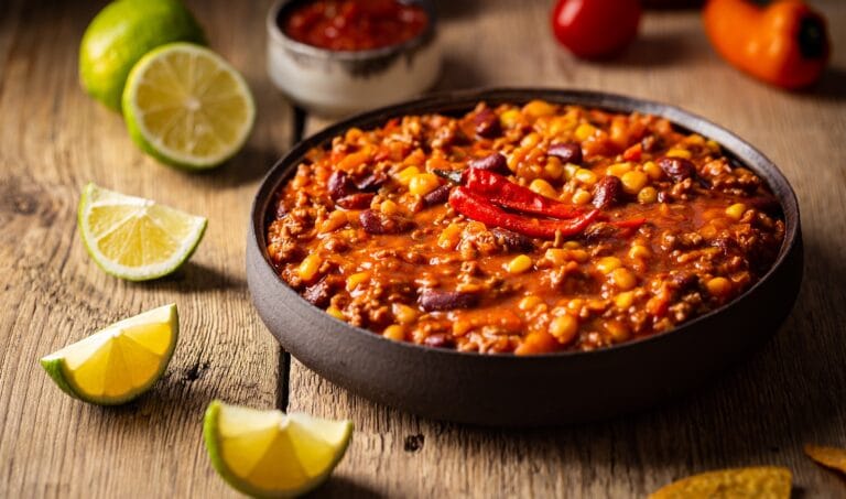 Chili de Feijão Preto com Quinoa