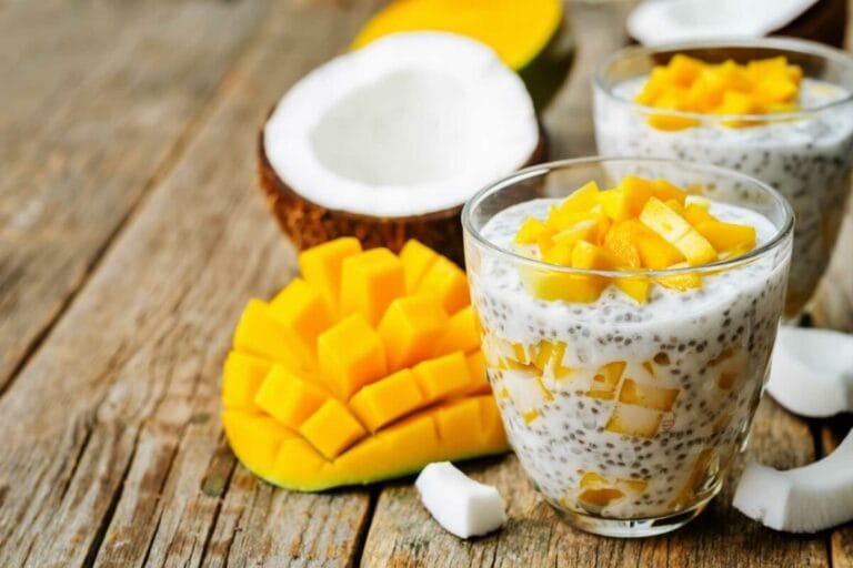 Pudim de chia com Manga