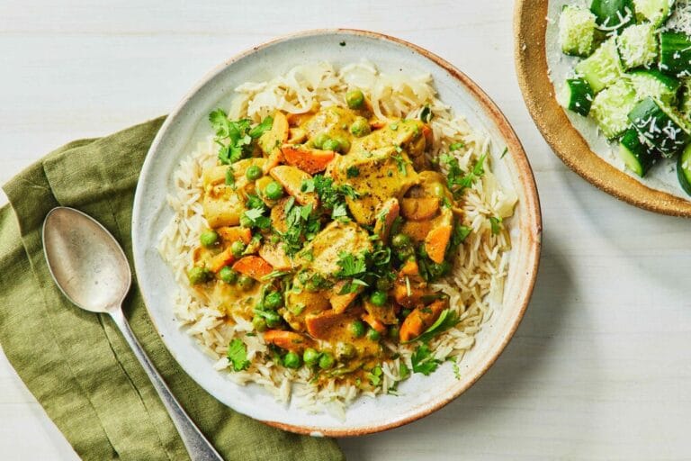 Caril de Frango Cremoso com Arroz Basmati